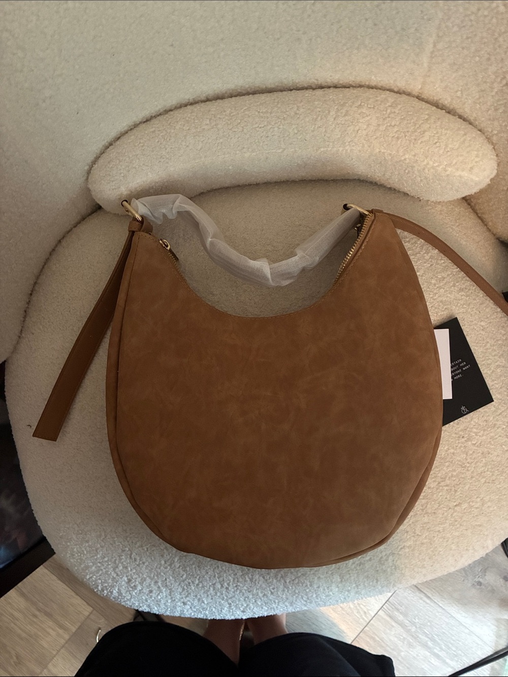 4th + reckless Classic Hobo Shoulder Bag in Cognac Brown NWT